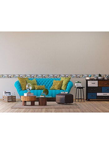 Frise auto-collante 3 Papillons multicolores - 1 rouleau