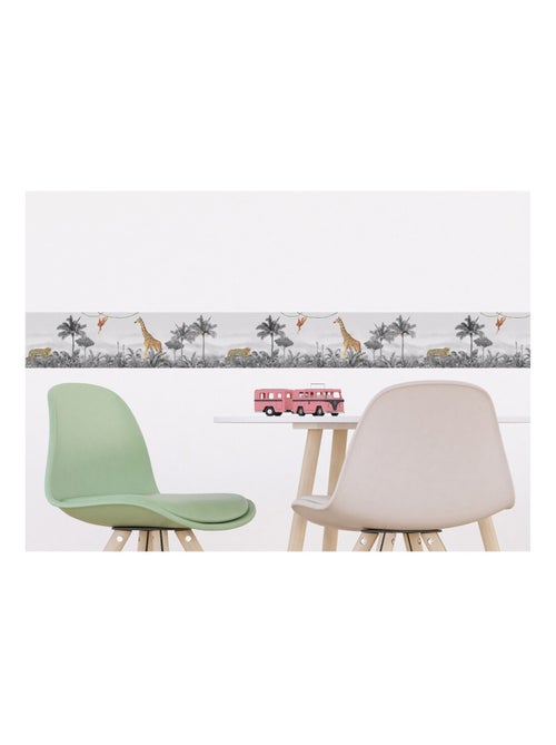 Frise auto-collante animaux de la jungle - 1 rouleau de 0,138 x 5 m - Kiabi