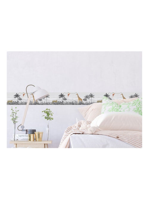 Frise auto-collante animaux de la jungle - 1 rouleau de 0,138 x 5 m - Kiabi