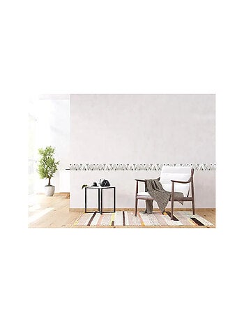 Frise auto-collante au fond de marbre et de bois