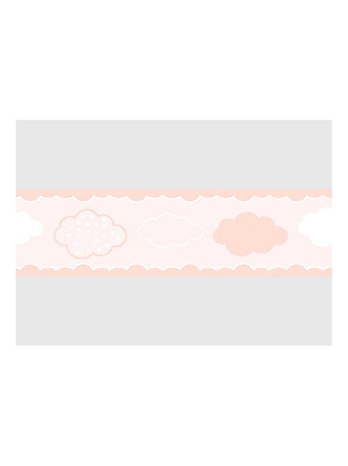 Frise auto-collante au fond rose avec des nuages rose - Kiabi