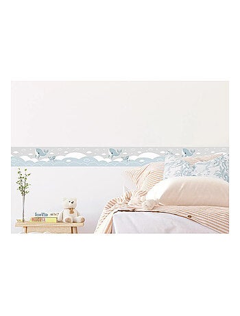 Frise auto-collante balaine bleu