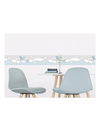 Frise auto-collante balaine bleu