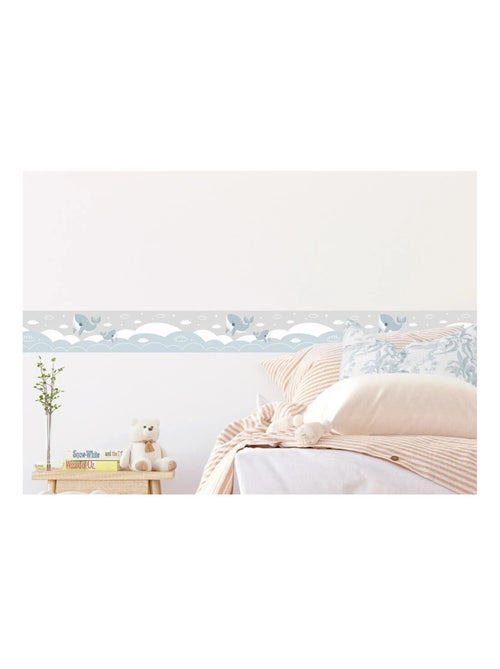 Frise auto-collante balaine bleu - Kiabi