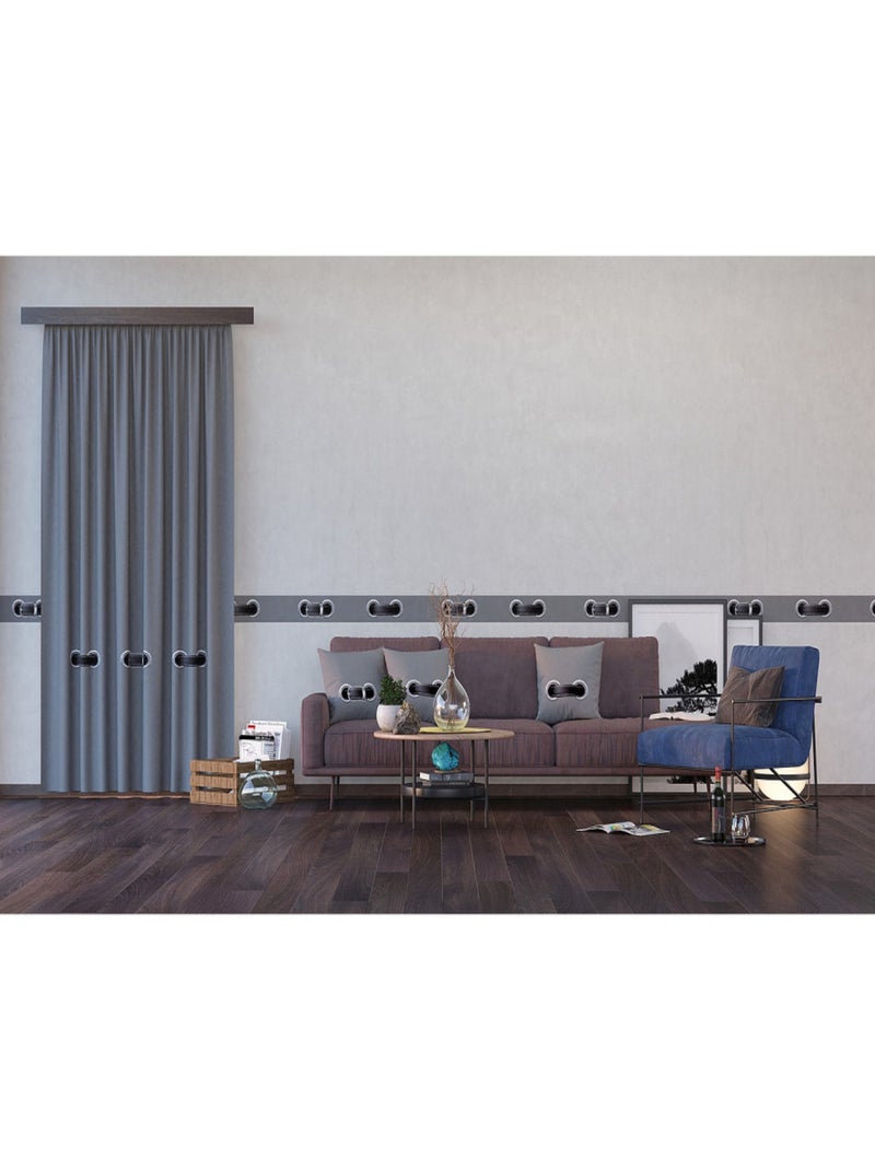 Frise auto-collante Ceinture grise - 1 rouleau de 14 cm x 500 cm Multicolore - Kiabi