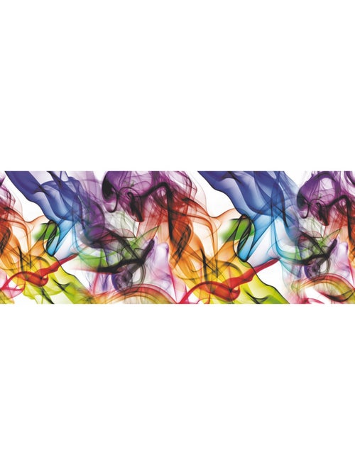 Frise auto-collante Color Smoke volutes de fumée colorés- 1 rouleau - Kiabi