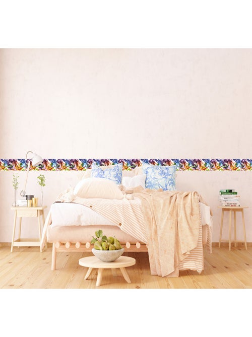 Frise auto-collante Color Smoke volutes de fumée colorés- 1 rouleau - Kiabi