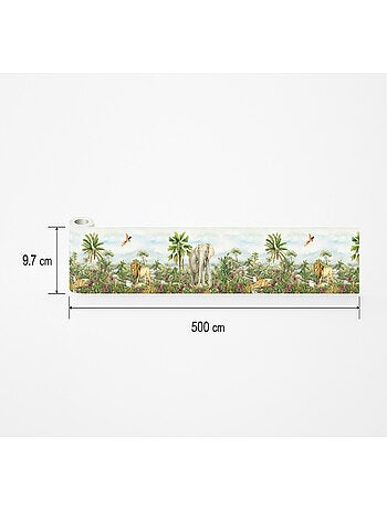 Frise auto-collante dinosaures en couleur - 1 rouleau de 0,97 x 5 m