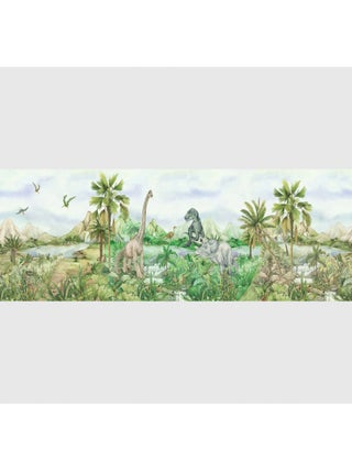 Frise auto-collante dinosaures en couleur - 1 rouleau de 0,97 x 5 m