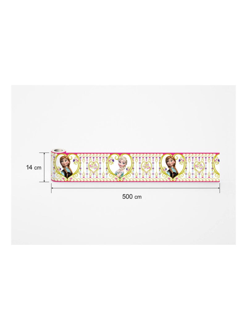 Frise auto-collante Disney reine des neige Elsa et Anna Blanc - Kiabi
