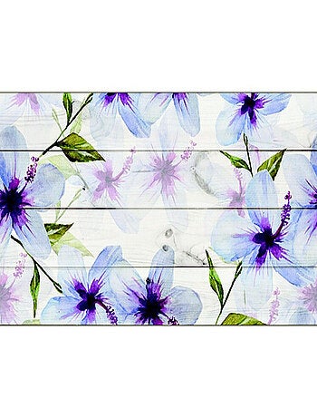 Frise auto-collante Fleurs multicolores - 1 rouleau de 14 cm x 500 cm