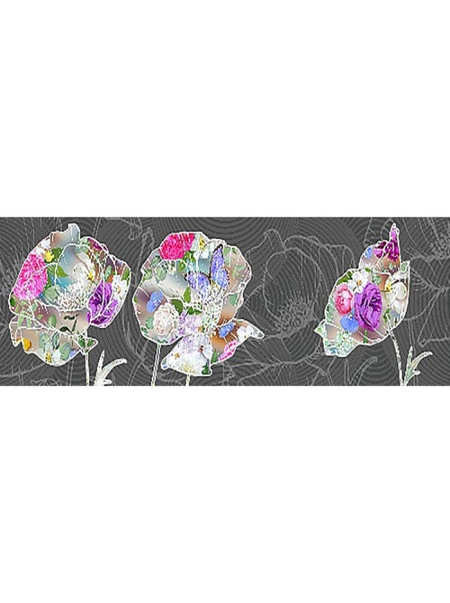 Frise auto-collante Flora Color - 1 rouleau de 14 cm x 500 cm - Kiabi