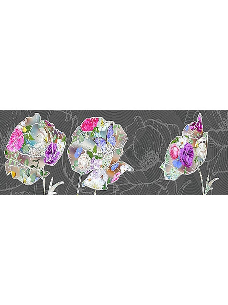 Frise auto-collante Flora Color - 1 rouleau de 14 cm x 500 cm Multicolore - Kiabi