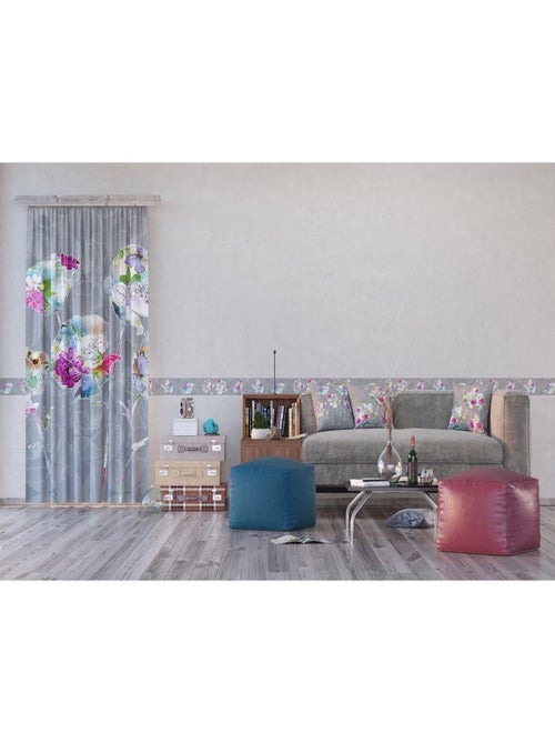 Frise auto-collante Flora Color - 1 rouleau de 14 cm x 500 cm - Kiabi