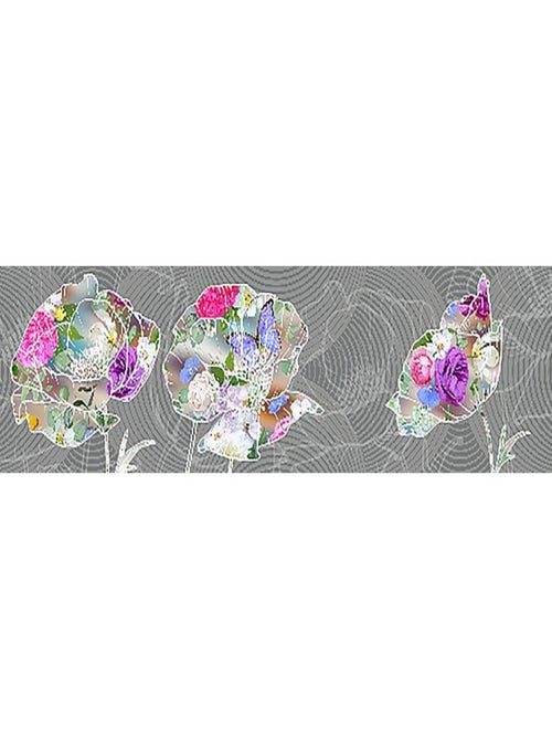 Frise auto-collante Flora Color - 1 rouleau de 14 cm x 500 cm - Kiabi