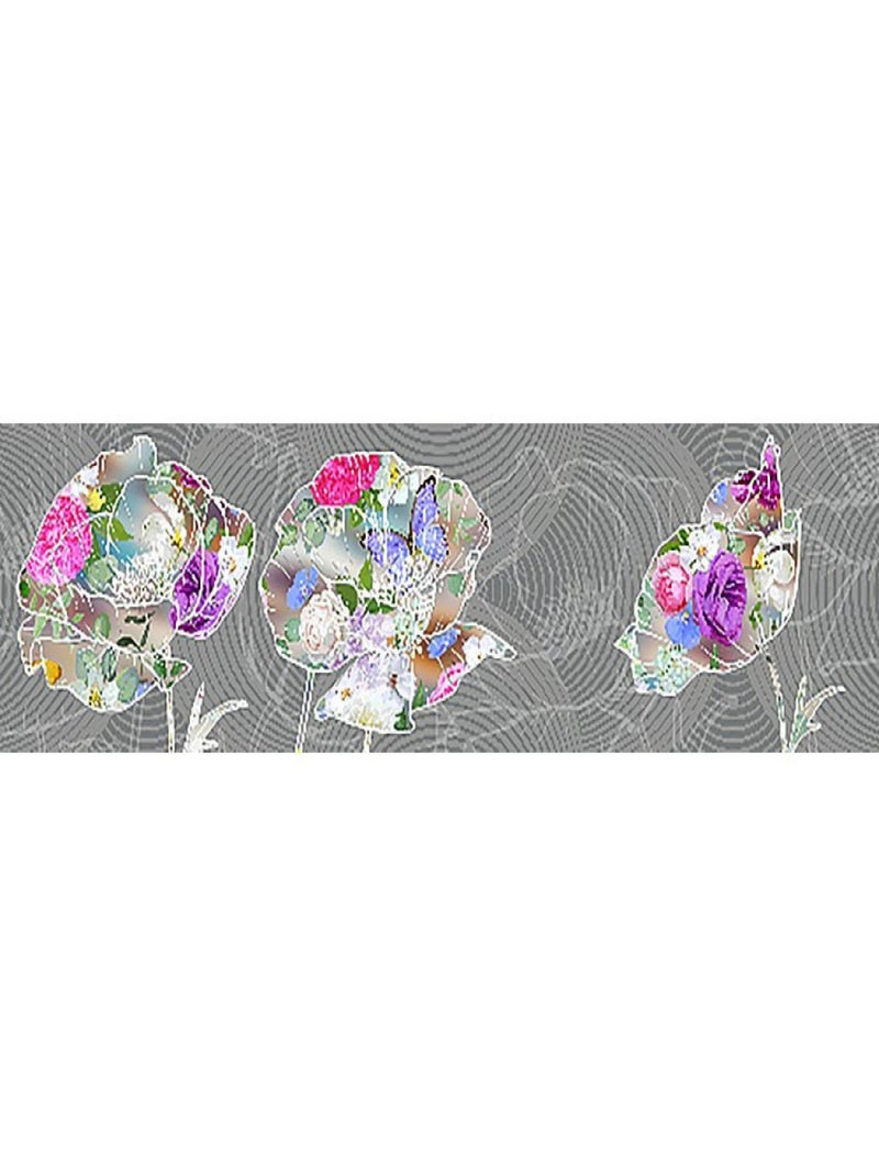 Frise auto-collante Flora Color - 1 rouleau de 14 cm x 500 cm Multicolore - Kiabi