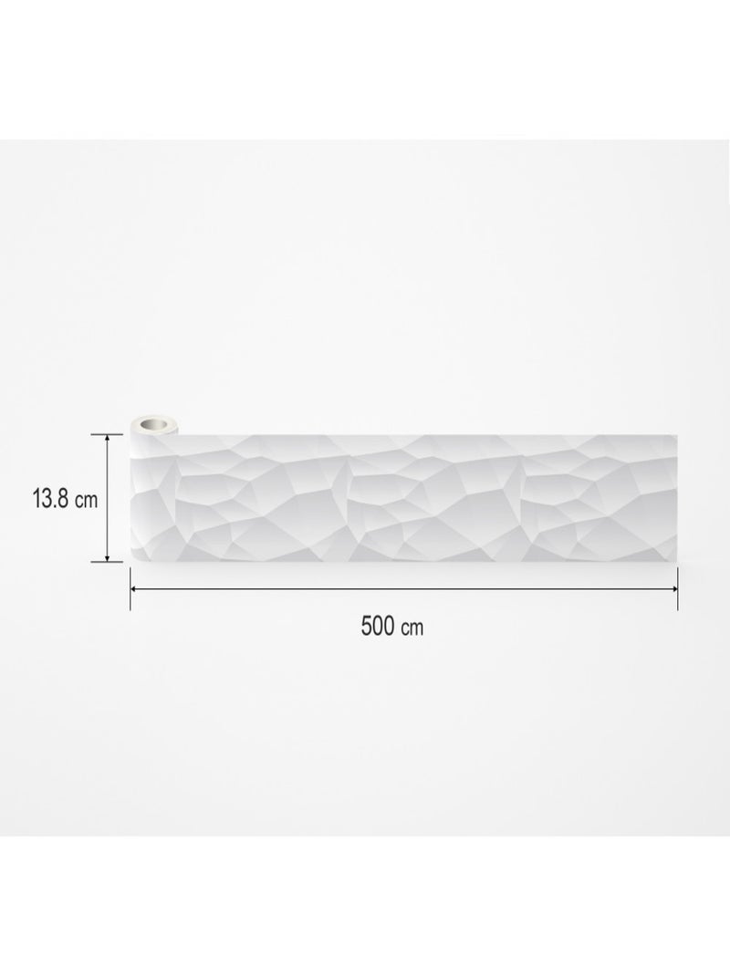 Frise auto collante forme géométrique relief alvéoles blanches 1 rouleau Multicolore - Kiabi