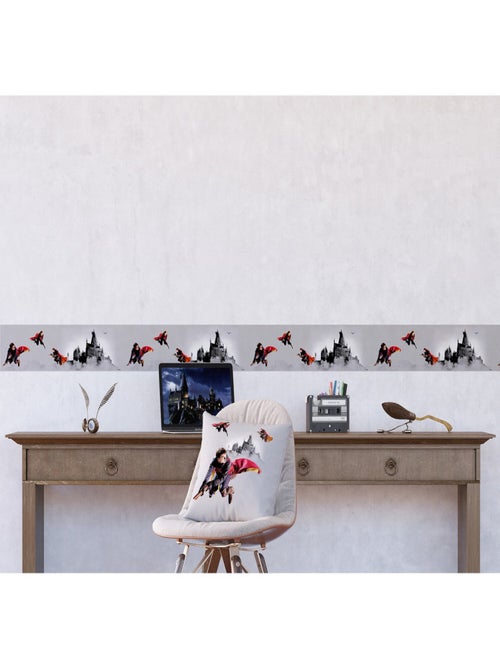 Frise auto-collante Harry Potter Quidditch 3 personnages - 1 rouleau de 0,138 x 5 m - Kiabi