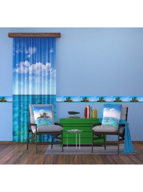 Frise auto-collante Island - 1 rouleau de 14 cm x 500 cm - Kiabi