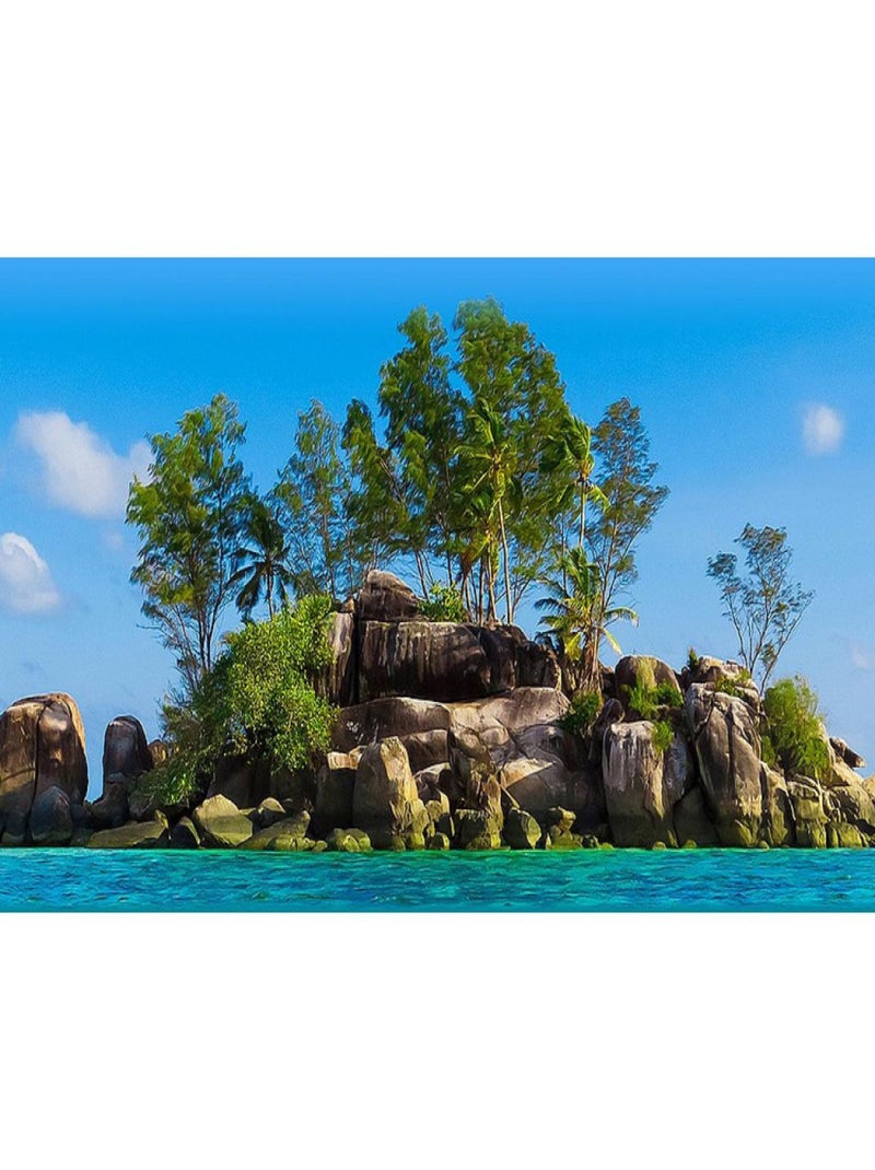 Frise auto-collante Island - 1 rouleau de 14 cm x 500 cm Multicolore - Kiabi