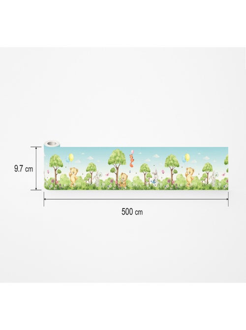 Frise auto-collante ourson, renard et lapin en couleur- 1 rouleau de 0,97 x 5 m - Kiabi