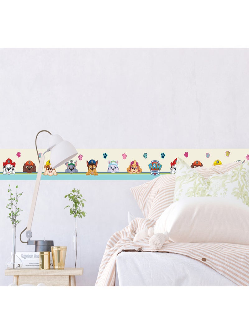 Frise auto-collante Pat'Patrouille 7 personnages sur fond blanc Multicolore - Kiabi