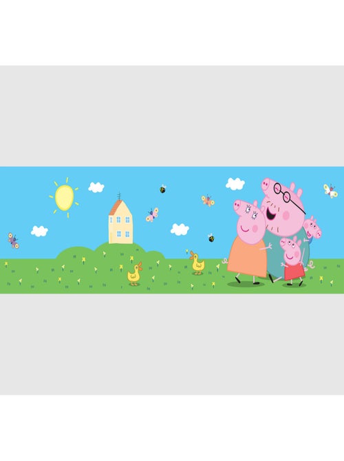 Frise auto-collante Peppa Pig avec sa famille - 1 rouleau de 0,138 x 5 m - Kiabi