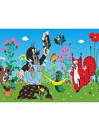 Frise auto-collante Petite taupe - 1 rouleau de 10 cm x 500 cm