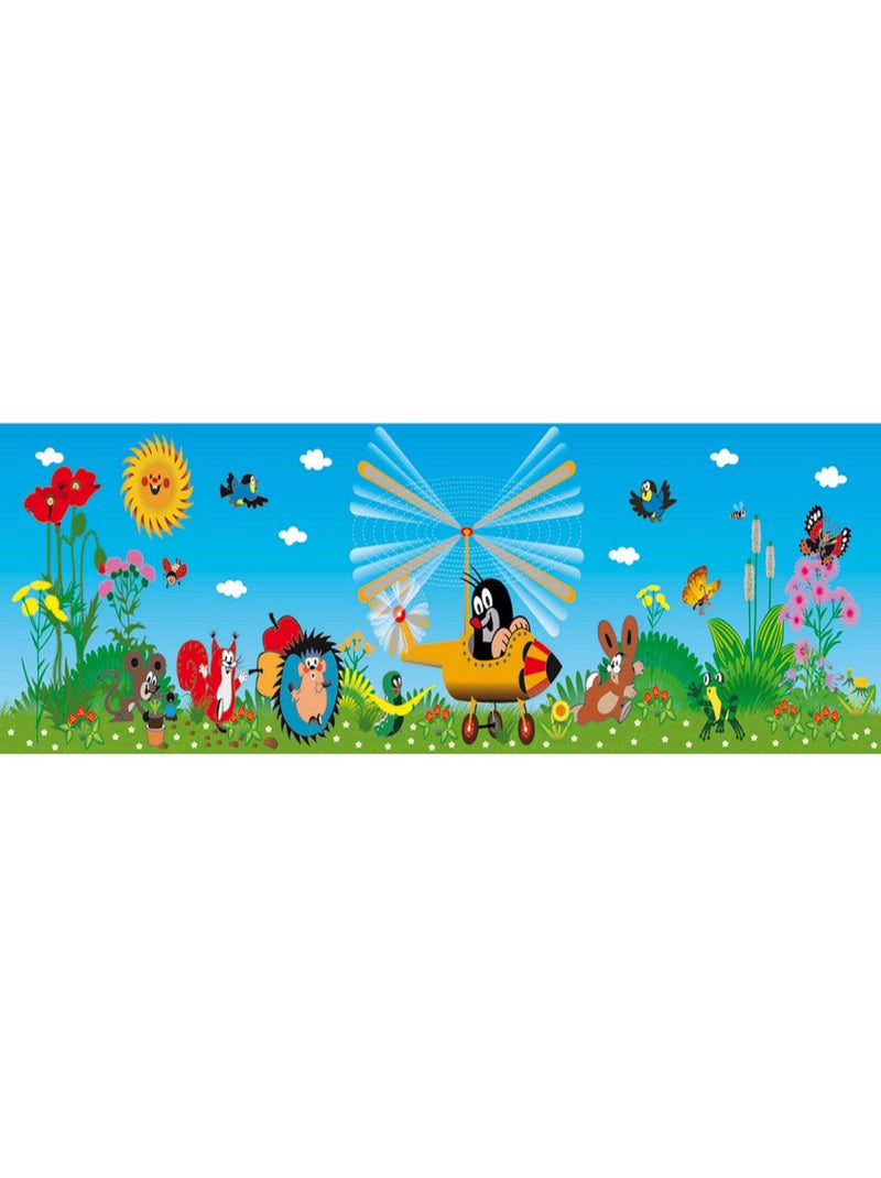 Frise auto-collante Petite taupe en avion - 1 rouleau de 10 cm x 500 cm Multicolore - Kiabi