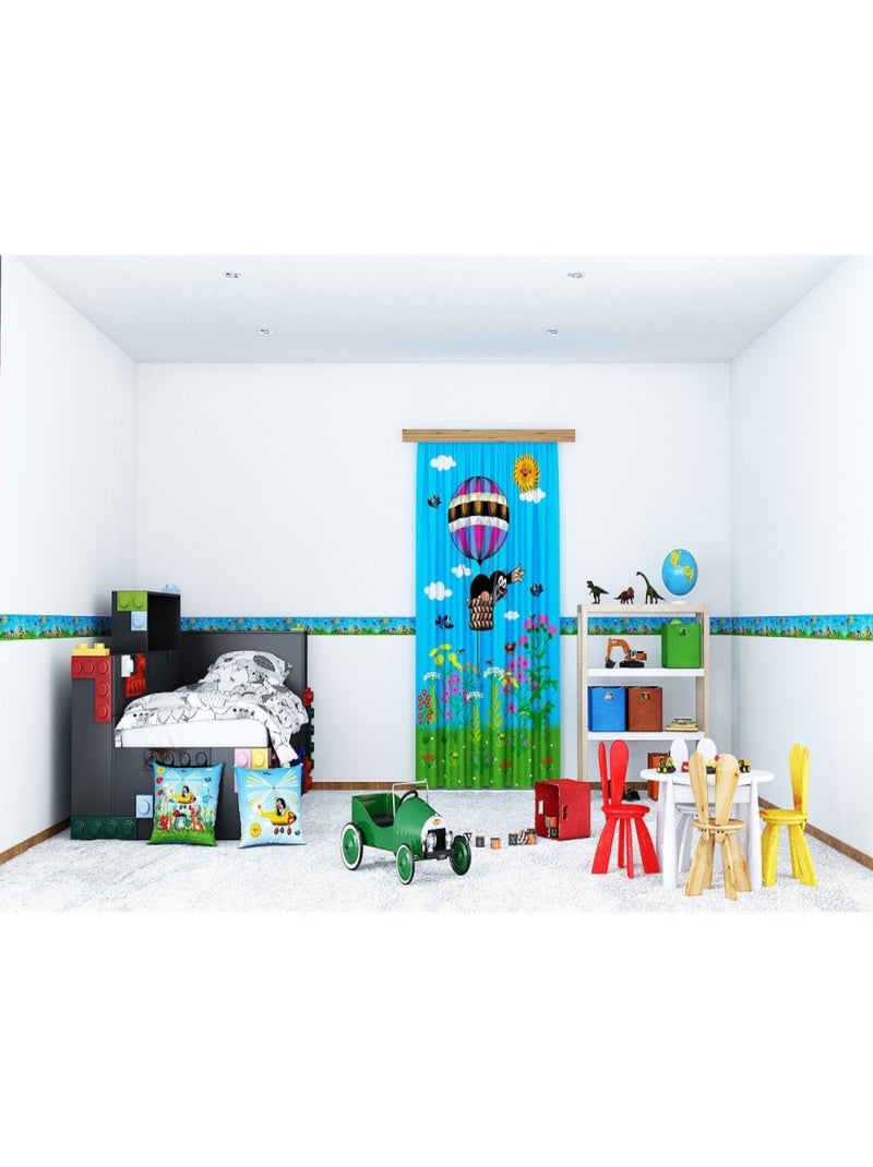 Frise auto-collante Petite taupe en avion - 1 rouleau de 10 cm x 500 cm Multicolore - Kiabi