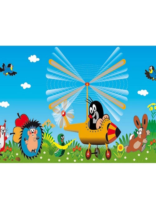 Frise auto-collante Petite taupe en avion - 1 rouleau de 10 cm x 500 cm - Kiabi