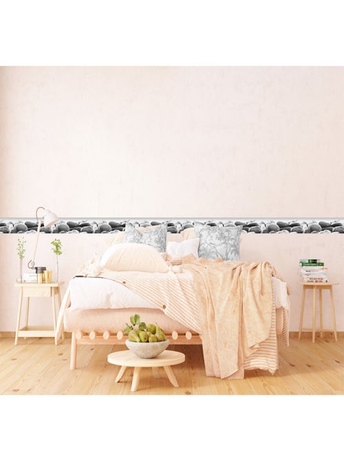 Frise auto-collante Pierre de plage galets gris- 1 rouleau - Kiabi