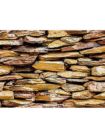 Frise auto-collante Pierres jaunes - 1 rouleau de 14 cm x 500 cm