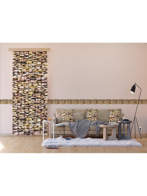 Frise auto-collante Pierres jaunes - 1 rouleau de 14 cm x 500 cm - Kiabi