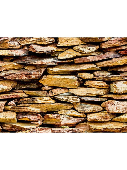 Frise auto-collante Pierres jaunes - 1 rouleau de 14 cm x 500 cm - Kiabi