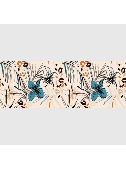 Frise auto-collante rose avec fleurs dessin 1 rouleau - Kiabi
