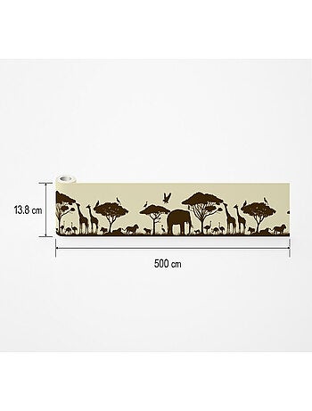 Frise auto-collante safari animaux de la savane