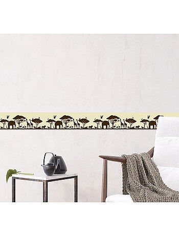 Frise auto-collante safari animaux de la savane