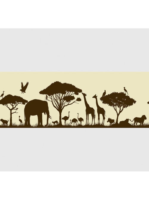 Frise auto-collante safari animaux de la savane - Kiabi