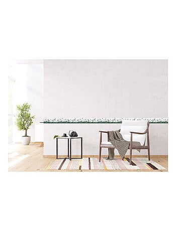 Frise auto-collante Silhouette d'herbe et papillon