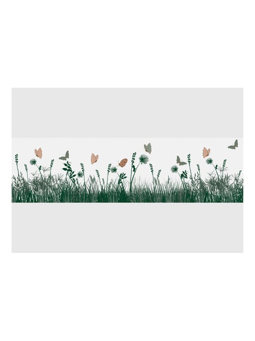 Frise auto-collante Silhouette d'herbe et papillon - Kiabi