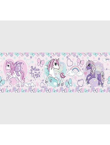 Frise auto-collante trois licornes ailées