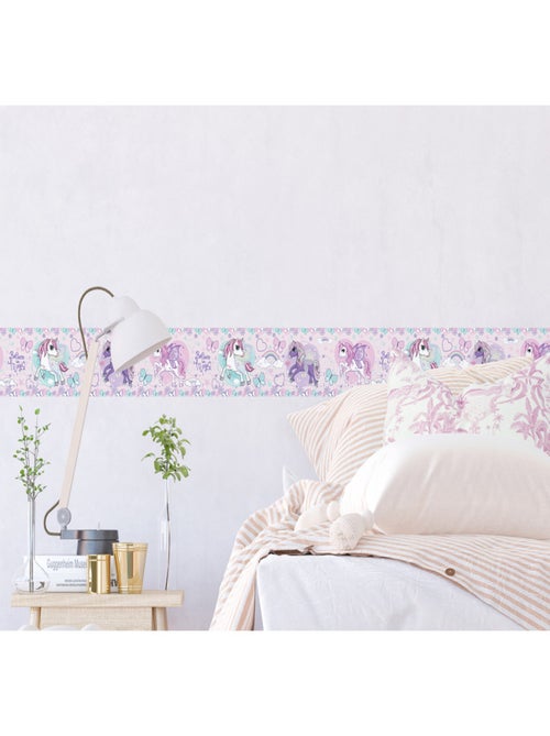 Frise auto-collante trois licornes ailées - Kiabi