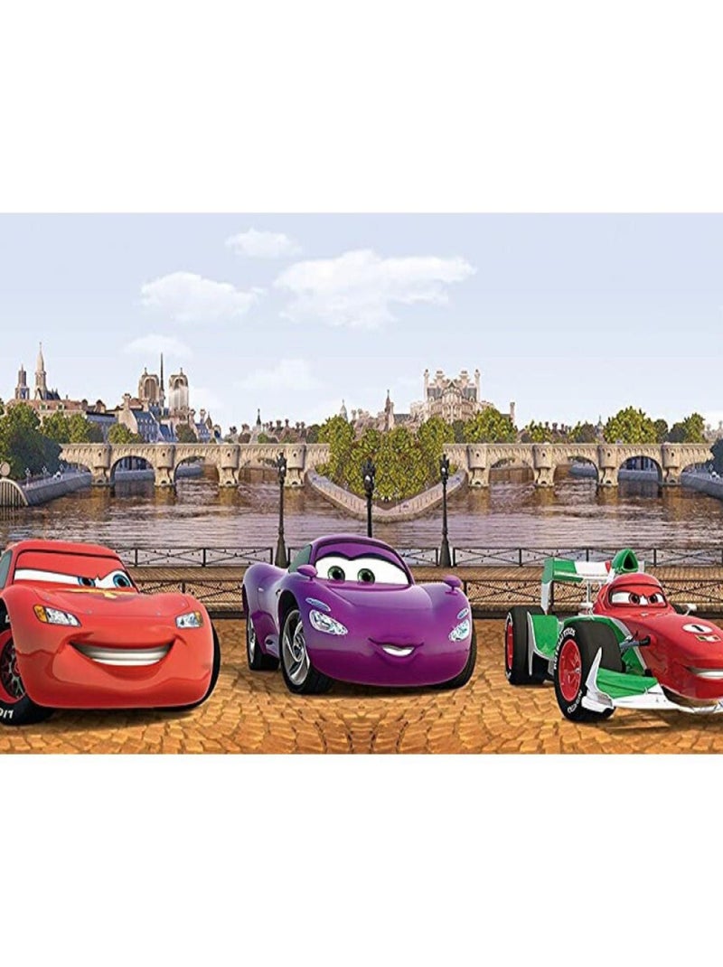 Frise Cars City Disney toutes les voitures au départ Multicolore - Kiabi