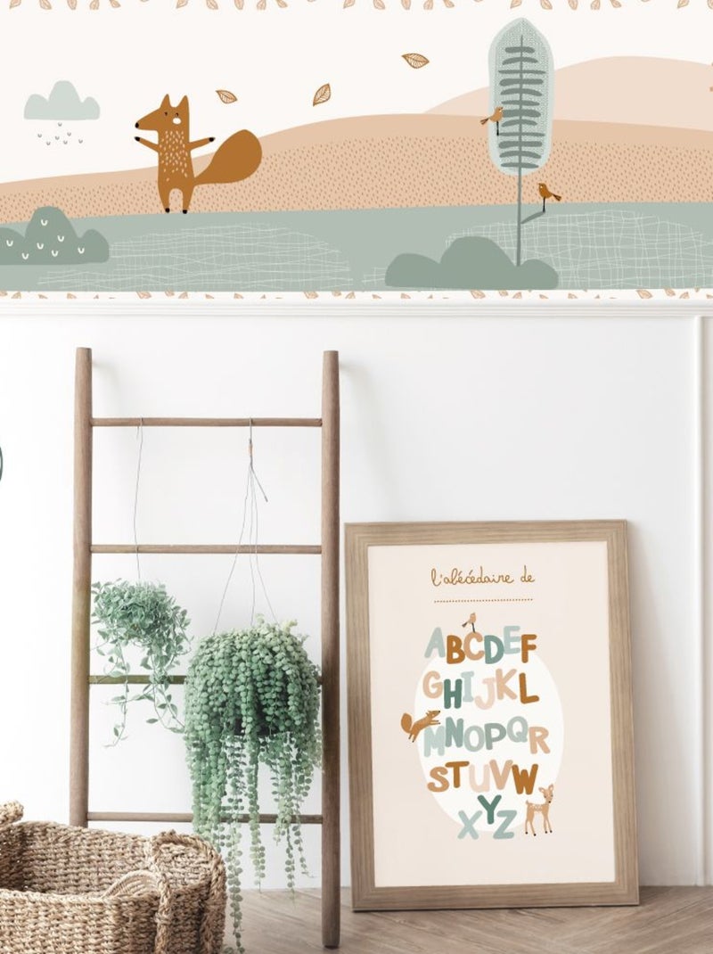 Frise papier peint Edgar le Renard Multicolore - Kiabi