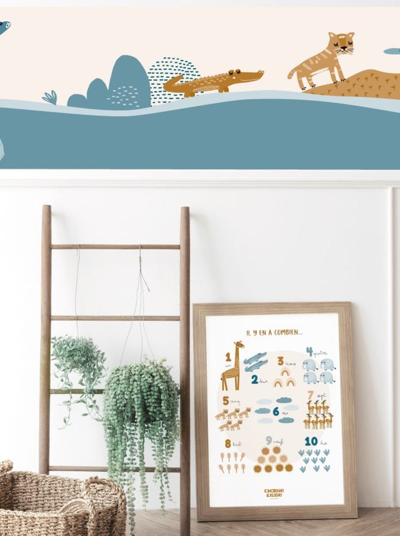 Frise papier peint Isidore Multicolore - Kiabi