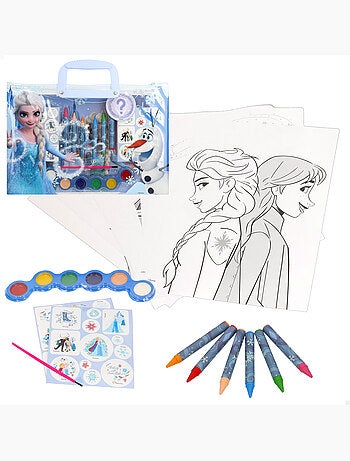 Frozen ensemble de dessin avec tableau noir, 40 pièces