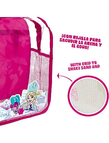 Frozen seau de plage avec accessoires sac à dos et poncho