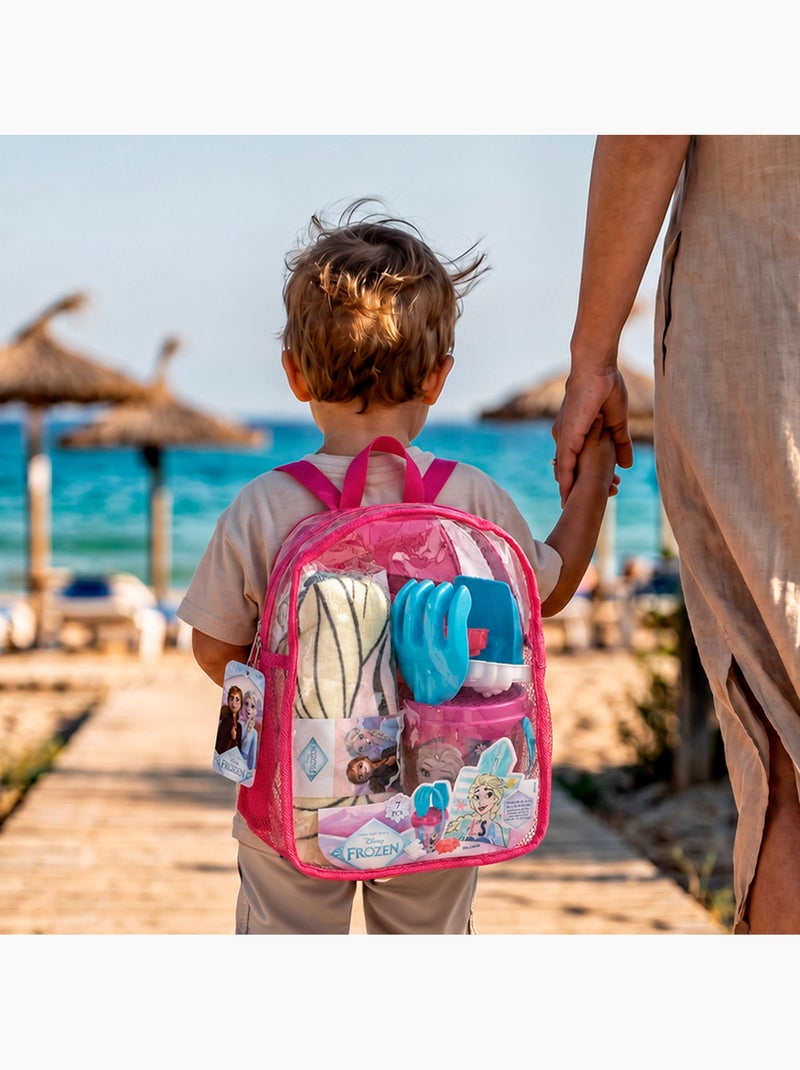 Frozen seau de plage avec accessoires sac à dos et poncho N/A - Kiabi