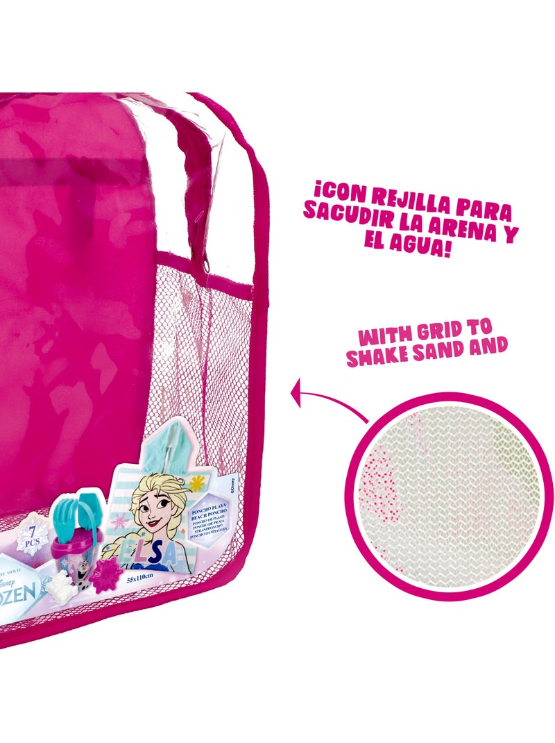 Frozen seau de plage avec accessoires sac à dos et poncho N/A - Kiabi